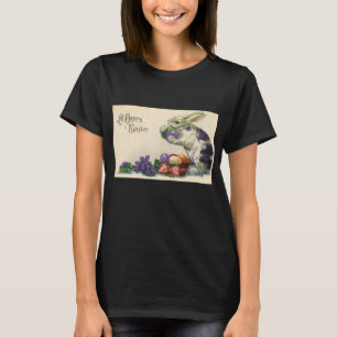 Camiseta Coelho de Páscoa Vitoriano Antigo e Ovos de Páscoa
