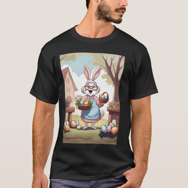 Camiseta Coelho de Páscoa Vovó Páscoa (Frente)