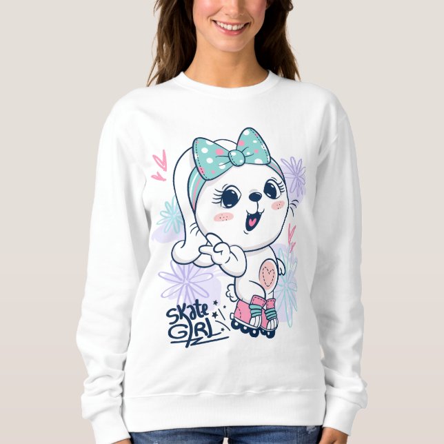 Camiseta coelho de skate (Frente)