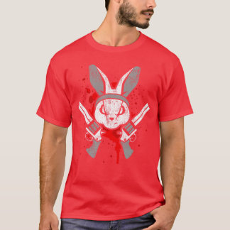 Camiseta Coelho de Terror Mau Coelho Engraçado Dizendo Pres