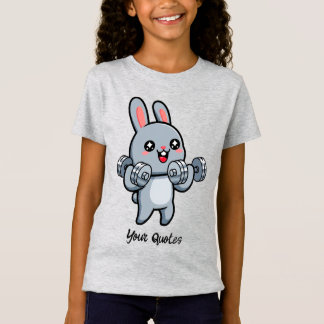 Camiseta Coelho de Treino Fofo para Crianças