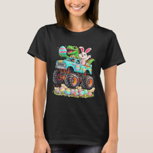 Camiseta Coelho Dinossauro Com Caminhão Páscoa Ovos Caça Hu