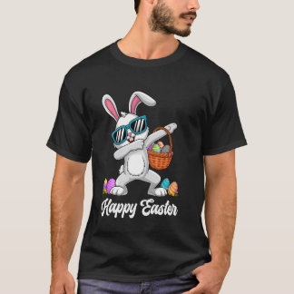 Camiseta Coelho divertido de Dabbing Páscoa Feliz Páscoa pa