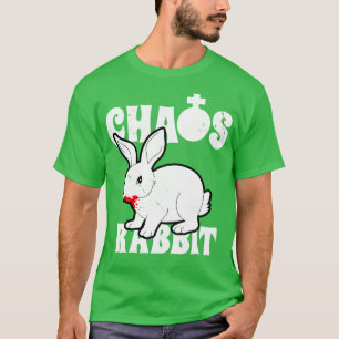 Camiseta Coelho do Caos Assustado Vintage Sangrento Coelho