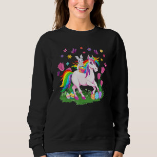 Camiseta Coelho do Ovo Andando no Felz pascoa Unicorn