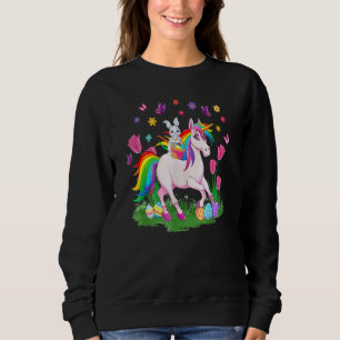 Camiseta Coelho do Ovo Andando no Felz pascoa Unicorn