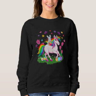 Camiseta Coelho do Ovo Andando no Felz pascoa Unicorn