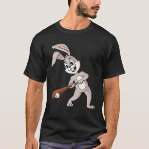 Camiseta Coelho do páscoa Coelho Baseball Batter Boinas Me