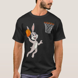 Camiseta Coelho do páscoa Um Jogador De Basquete Engraçado