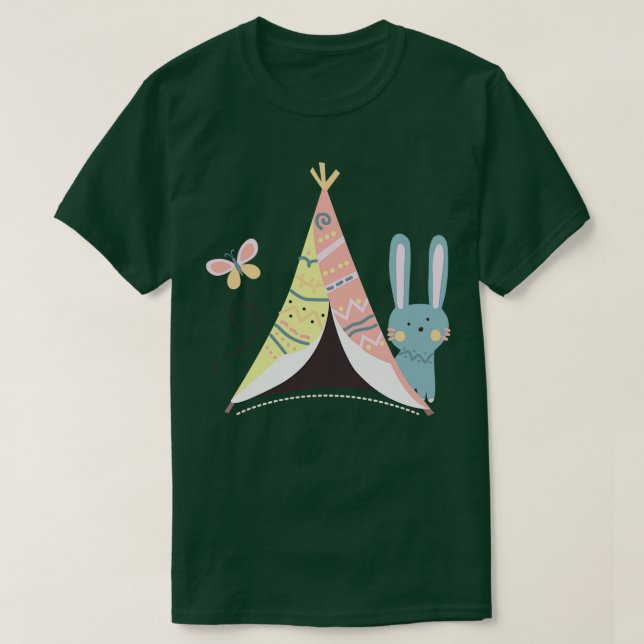 Camiseta Coelho Doce Camping (Frente do Design)