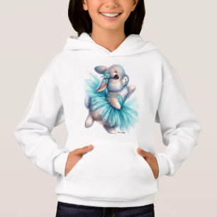 Camiseta coelho doce de suor capuche para raparigas