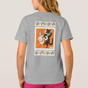 Camiseta Coelho e Gato Dançantes Musicais