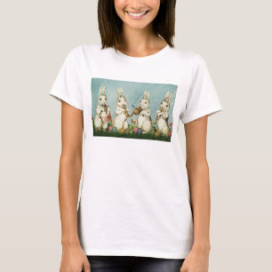 Camiseta Coelho e Ovo de Páscoa Azul Turquesa Engraçado Vin
