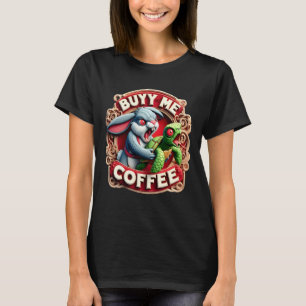 Camiseta Coelho e Tartaruga: Café Comprar Me