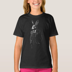 Camiseta coelho elegante de terno