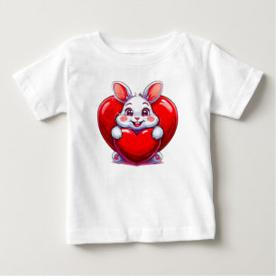 Camiseta Coelho em estilo de desenho animado