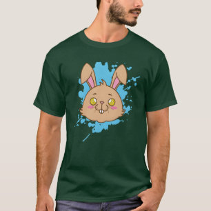 Camiseta Coelho em estilo Kawaii japonês amigo animal
