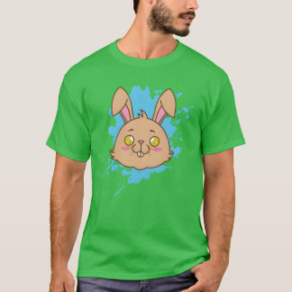 Camiseta Coelho em estilo Kawaii japonês amigo animal
