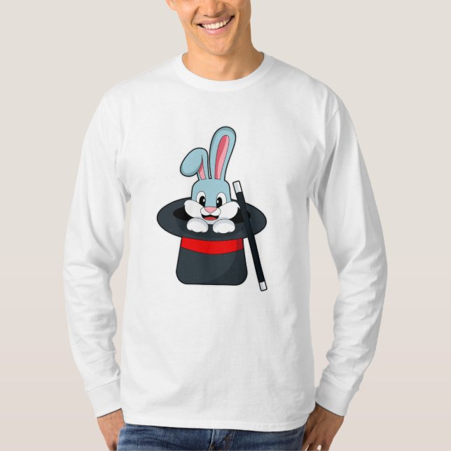 Camiseta Coelho em magia com Wand & Hat (Frente)