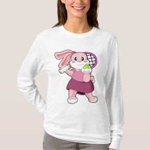 Camiseta Coelho em Tênis com raquete Tênis