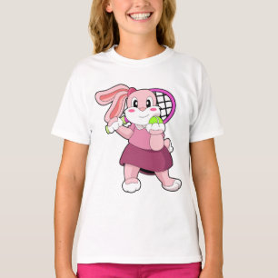 Camiseta Coelho em Tênis com raquete Tênis