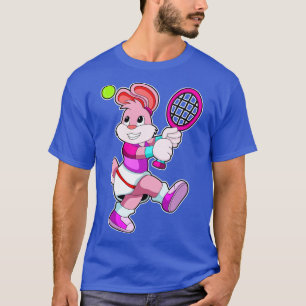 Camiseta Coelho em Tênis com Tênis de raquete Tênis