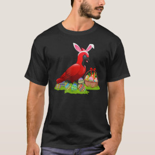 Camiseta Coelho engraçado caçando ovo de Páscoa Cardinal do
