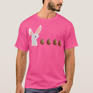 Camiseta Coelho Engraçado Comendo Páscoa de Chocolate