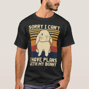 Camiseta Coelho Engraçado, desculpe não ter planos com meu