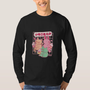 Camiseta Coelho Engraçado Gato e Bebendo Sapo Fresco