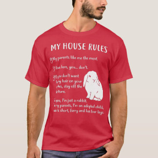 Camiseta Coelho Engraçado, Minha Casa Rege Holland Lop Bunn