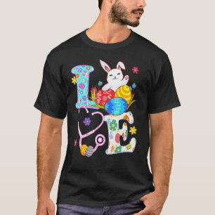 Camiseta Coelho Estetoscópio Enfermeira de Centro Cirúrgico