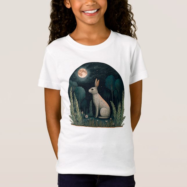 Camiseta Coelho Feliz à Lua (Frente)