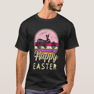 Camiseta Coelho Feliz da Páscoa Crianças Design Retro Roupa