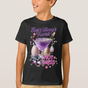 Camiseta Coelho Feliz de Páscoa Favorito Hot Mess Cute Mart