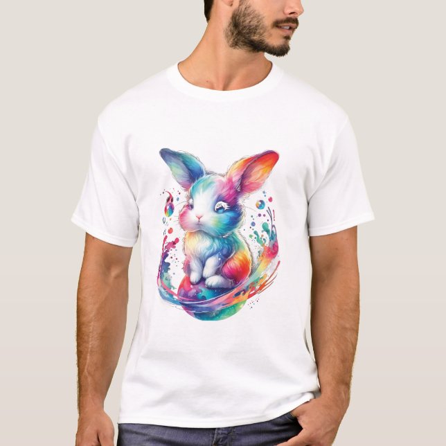 Camiseta Coelho Feliz Páscoa Primavera (Frente)