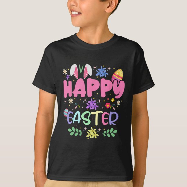Camiseta Coelho Feliz Páscoa Primavera Ovo De Páscoa Para M (Frente)