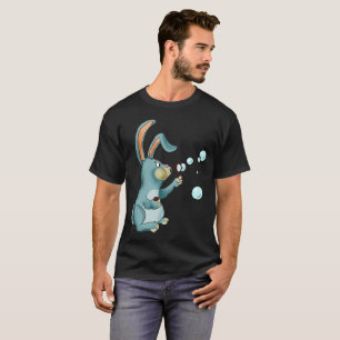 Camiseta Coelho fofo faz bolhas de sabão