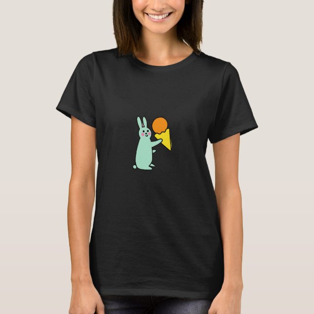 Camiseta Coelho Fofo Segurando Sorvete (Frente)
