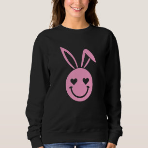 Camiseta Coelho Fofo Sorriso Rosto Olhos Coração Coelho Ros