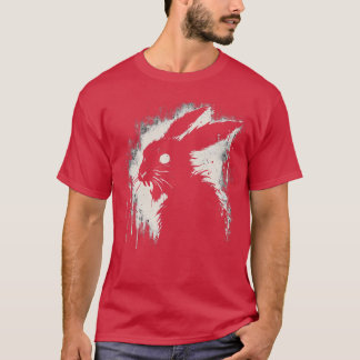 Camiseta Coelho Gótico Sinistro Coelho de Terror Coelho Wei