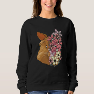 Camiseta Coelho Lionhead Com Flores Bonitas