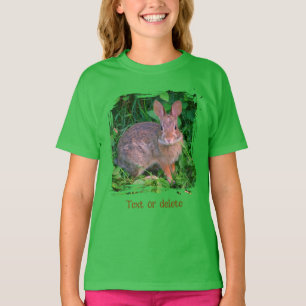 Camiseta Coelho Marrom Selvagem Fofo Personalizado