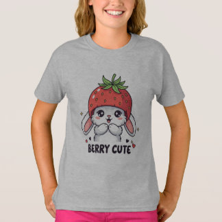 Camiseta Coelho Morango Fofo – Animal Kawaii “Muito Fofo”