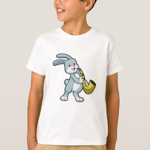 Camiseta Coelho na Música com Saxofone