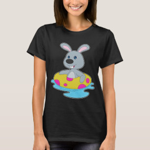 Camiseta Coelho Natação Boia inflável de verão