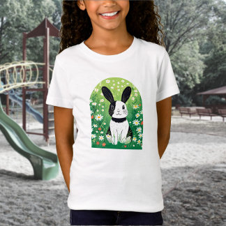 Camiseta Coelho Negro E Branco