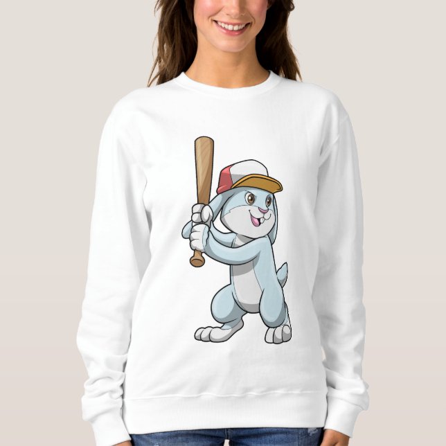 Camiseta Coelho no Baseball com Baco de Baseball (Frente)