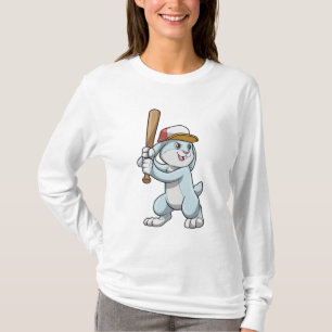 Camiseta Coelho no Baseball com Baco de Baseball