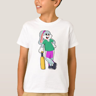 Camiseta Coelho no Cricket com morcego de Cricket